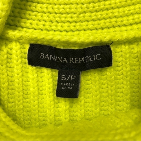 Banana Republic yellow rib knit pullover sweater Small - Picture 3 of 8
